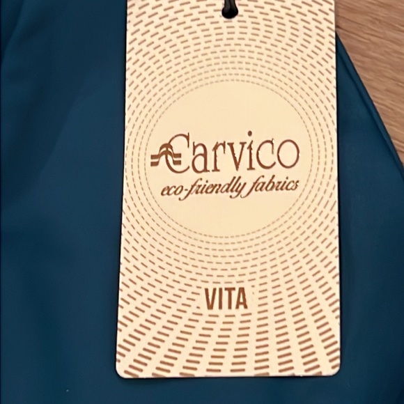 NWT Vita by Carvico (Amini) Dark Teal V-Waist Bikini Bottoms XS w/ Econyl - Picture 11 of 13